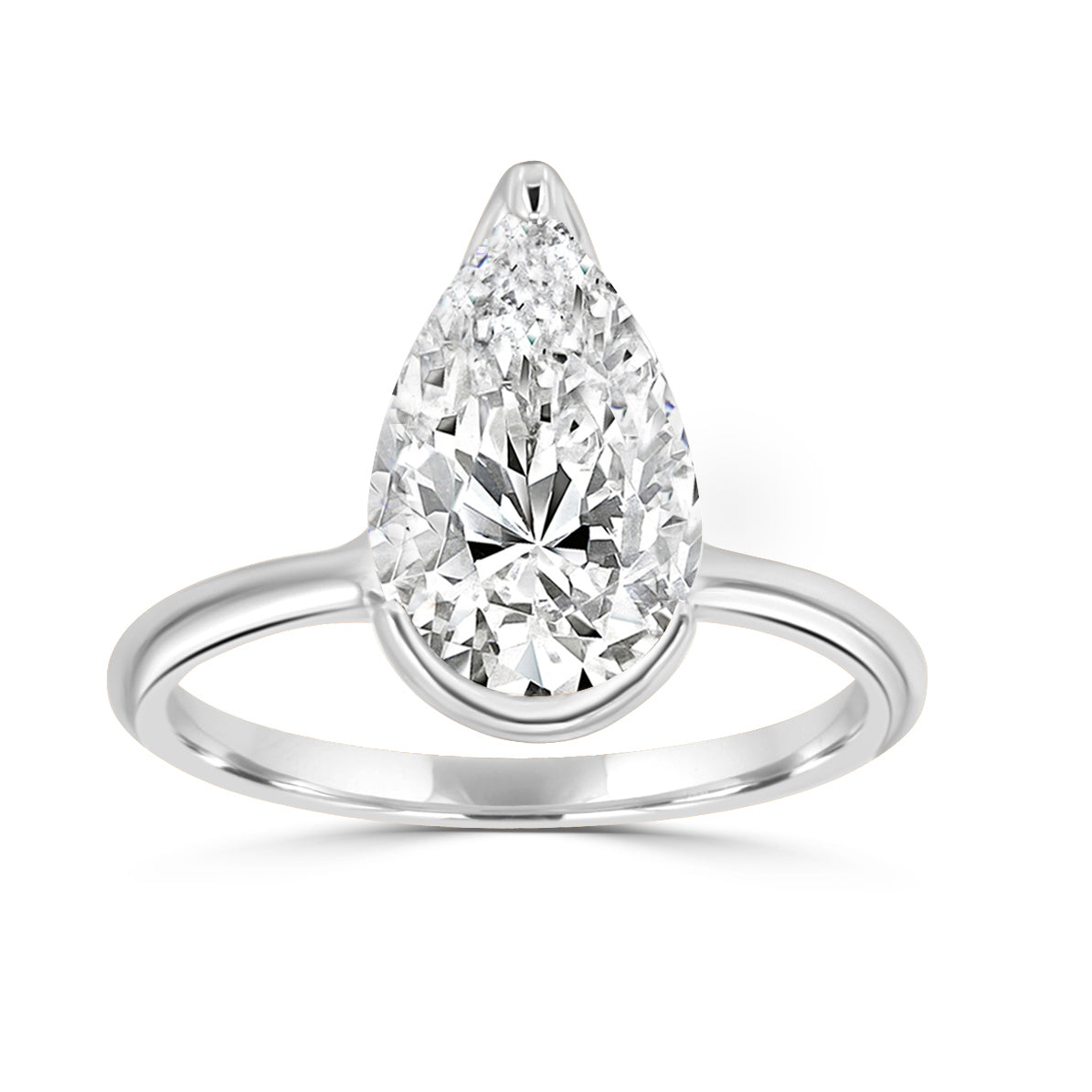 Shiera Half Bezel Solitaire Engagement Ring